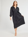 Marta Dress in Black Poplin