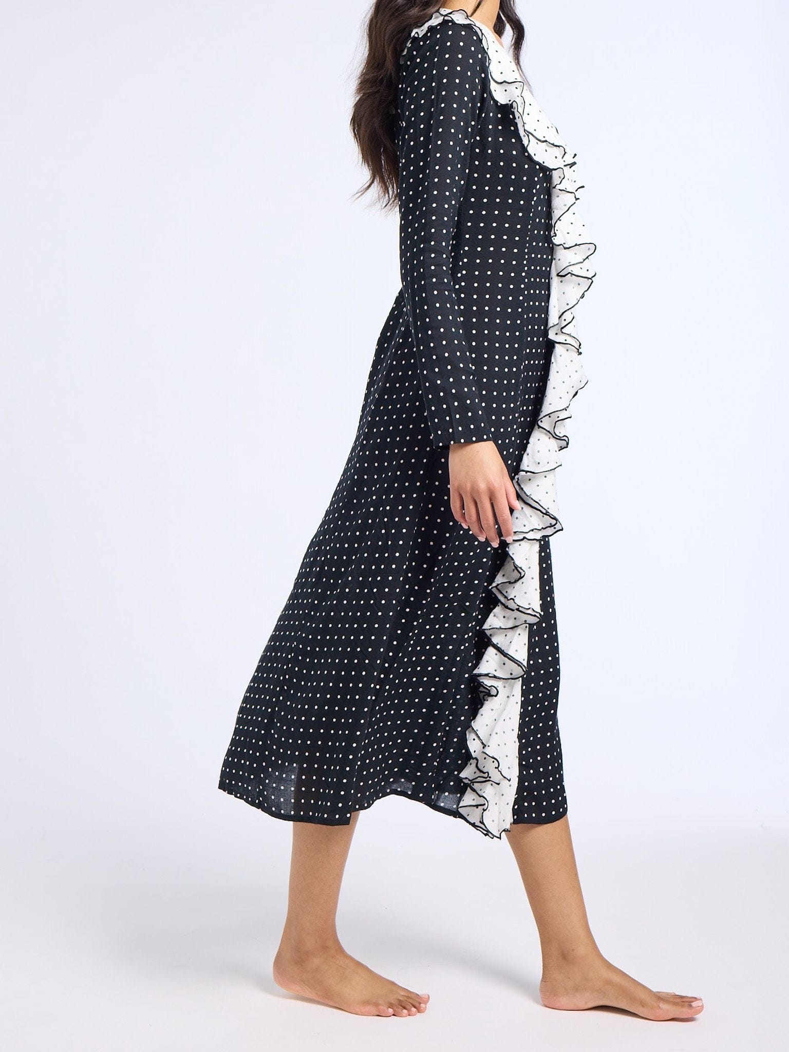 Matilda Dress in Black Dot