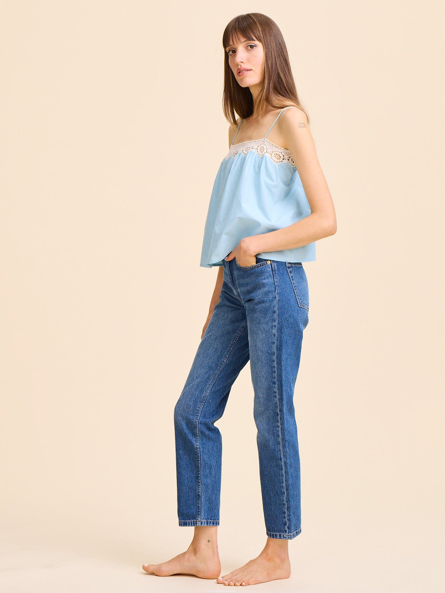 Maxine Top in Robin's Egg