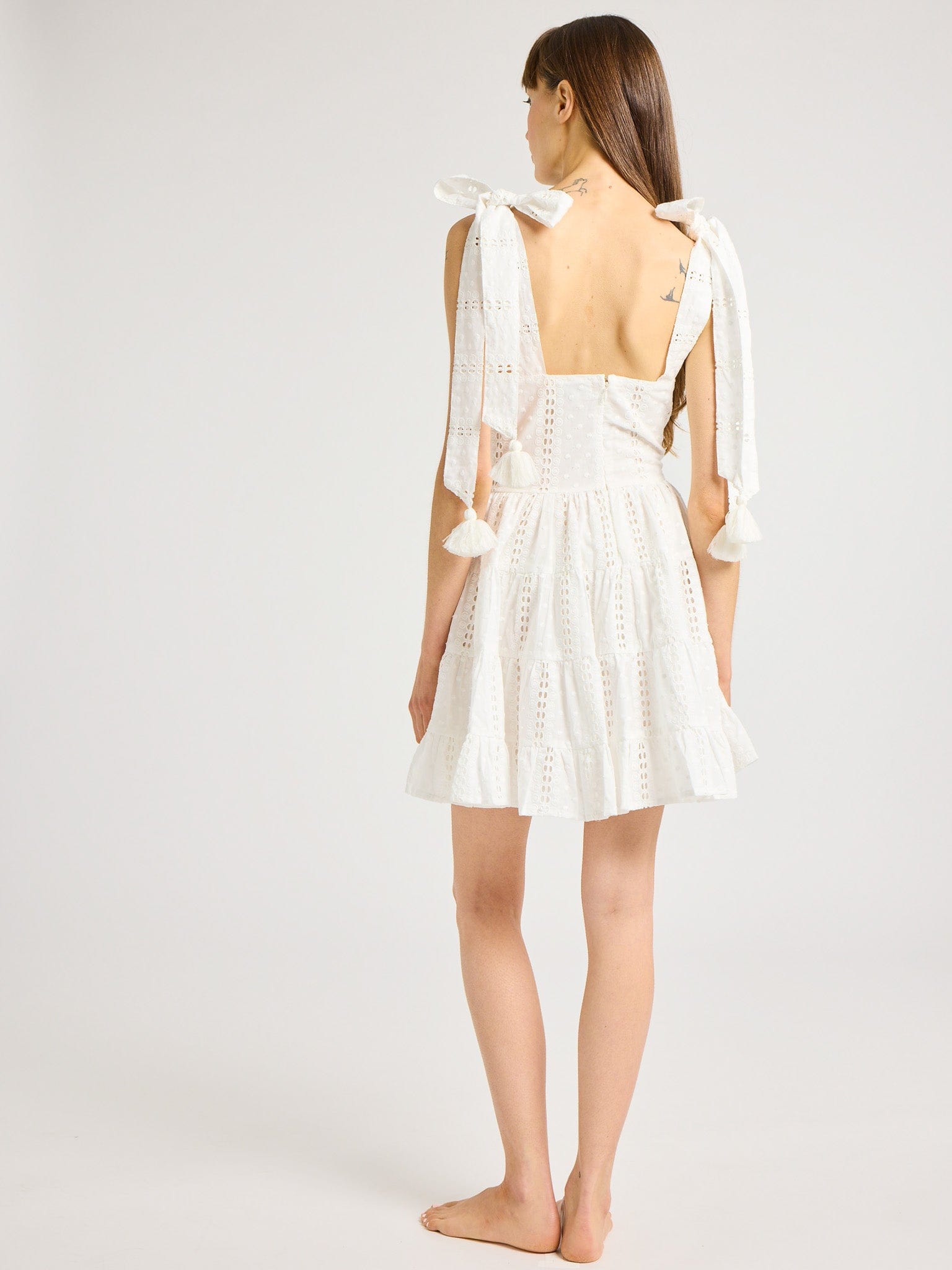 Molly Dress in White Eyelet