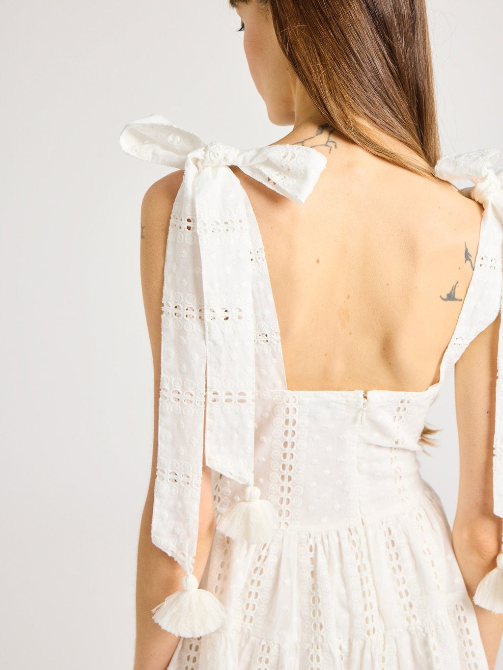 Molly Dress in White Eyelet