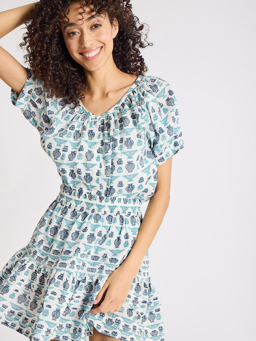 Naomi Top in Athens Print