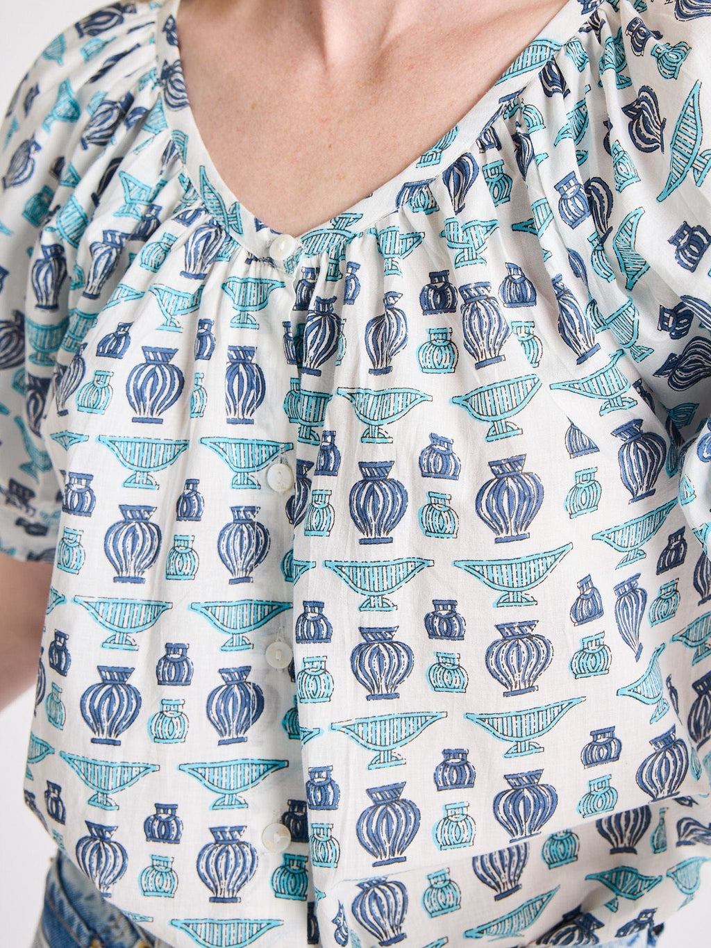 Naomi Top in Athens Print