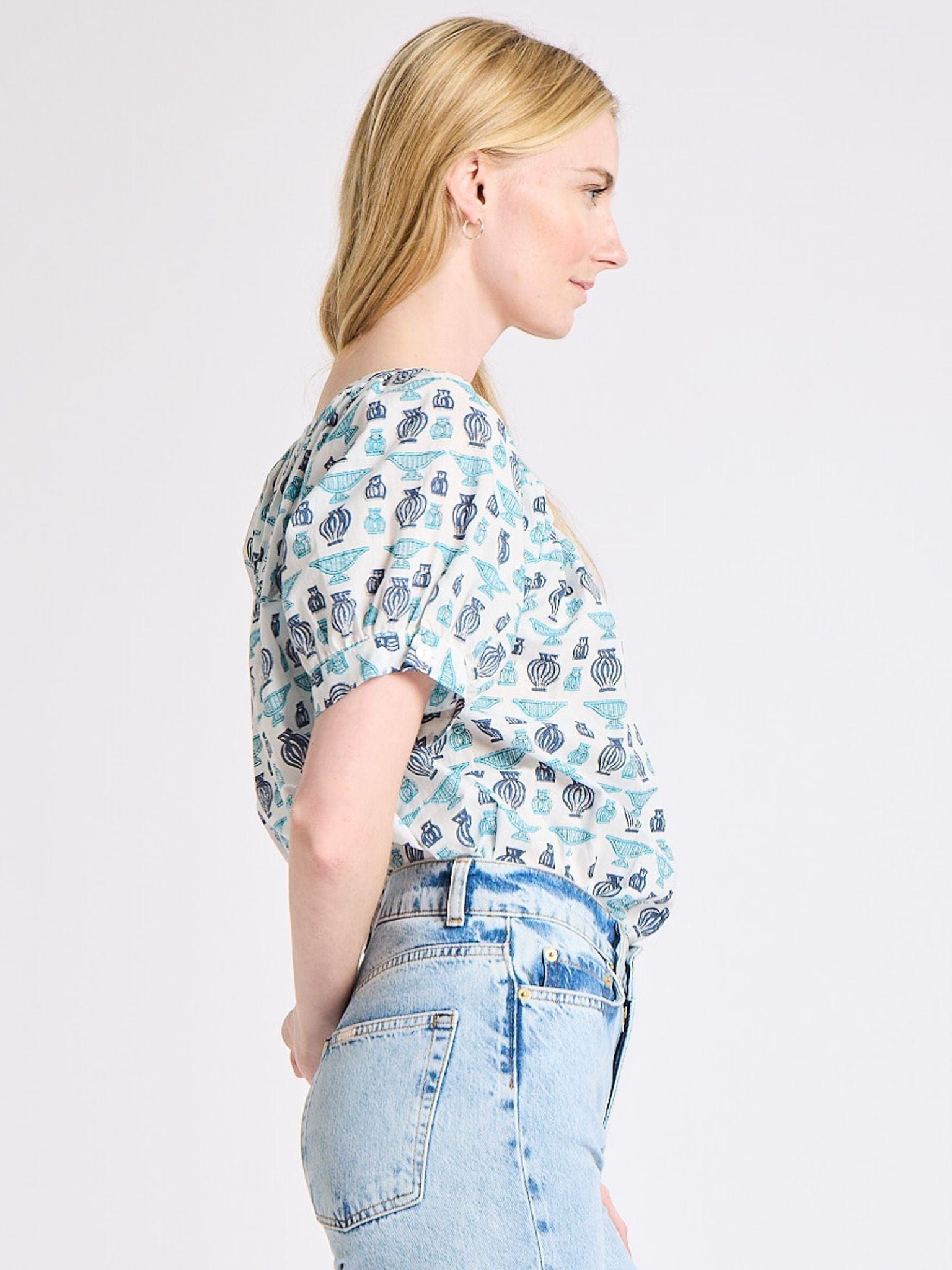 Naomi Top in Athens Print