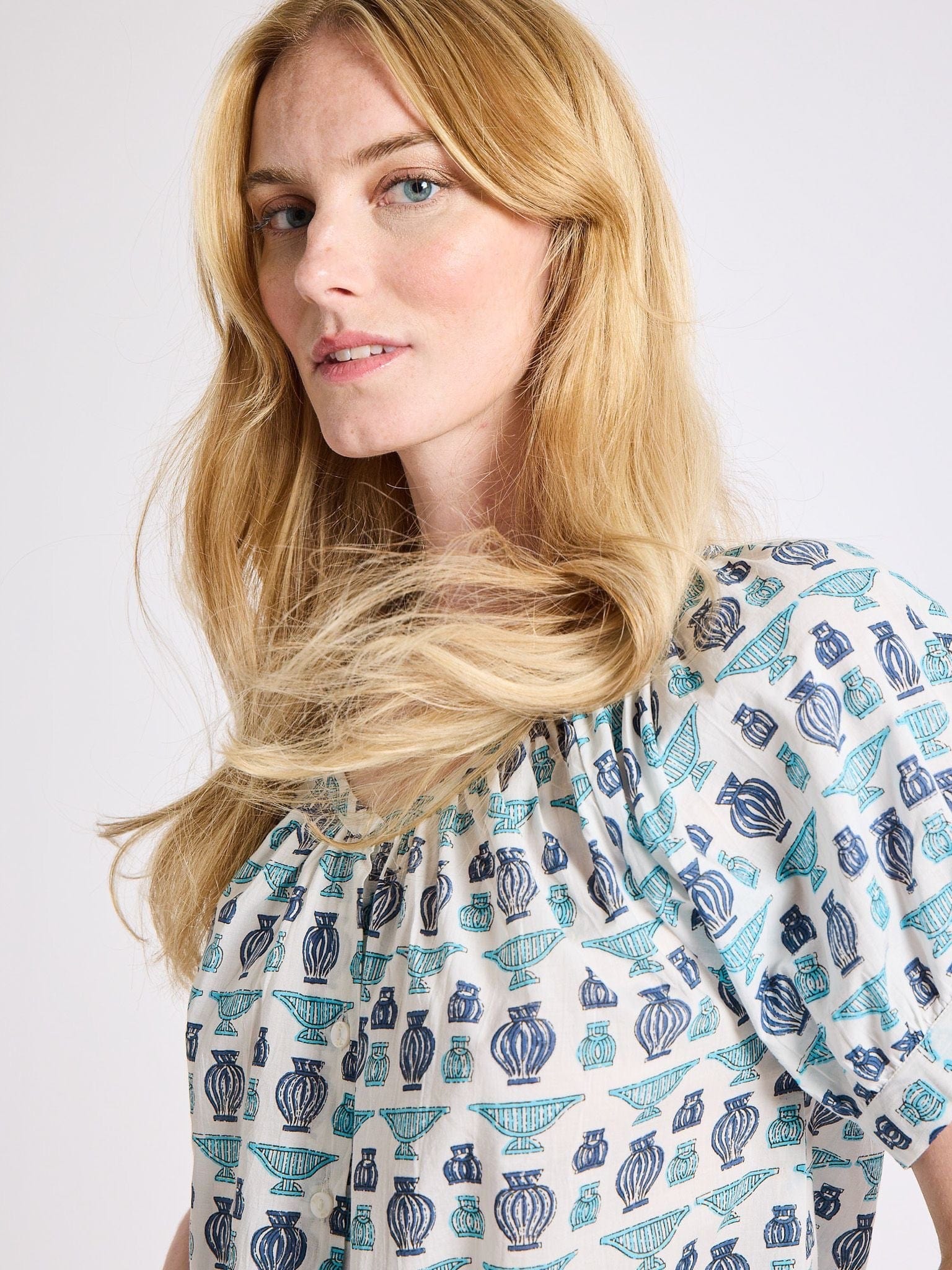 Naomi Top in Athens Print