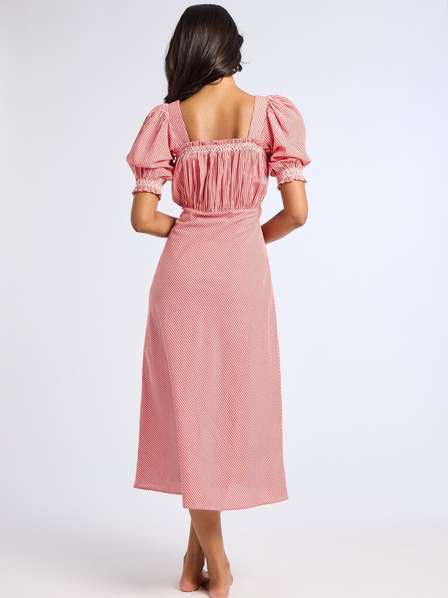 Nicolette Dress in Red Gingham