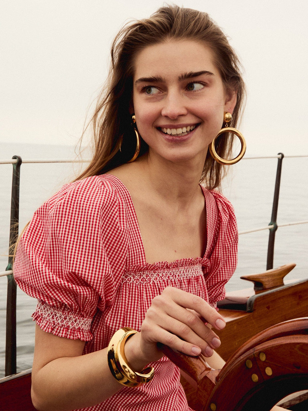 Nicolette Dress in Red Gingham