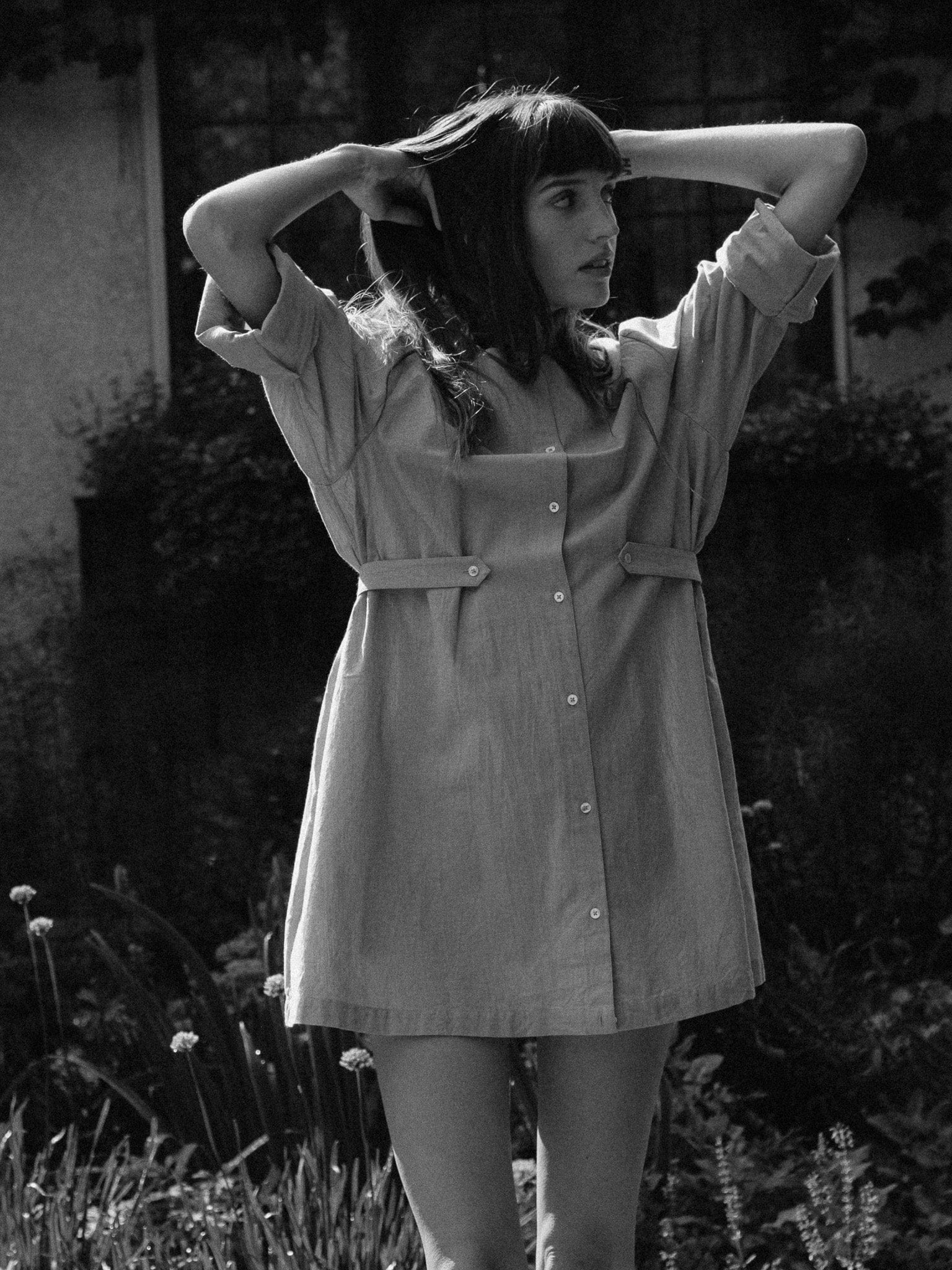 Noa Dress in Blue Oxford