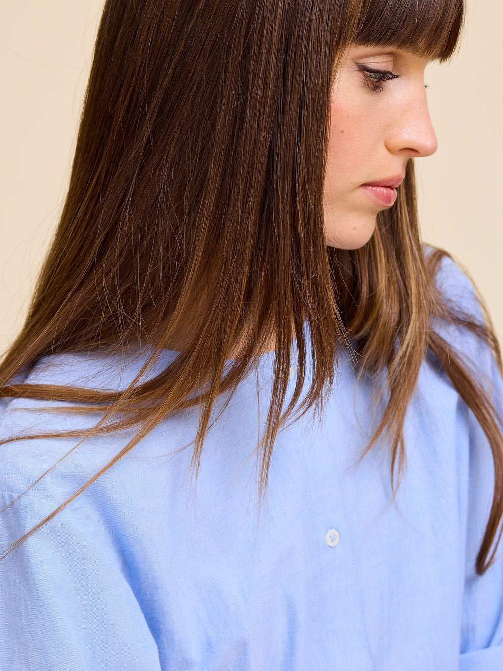 Noa Dress in Blue Oxford