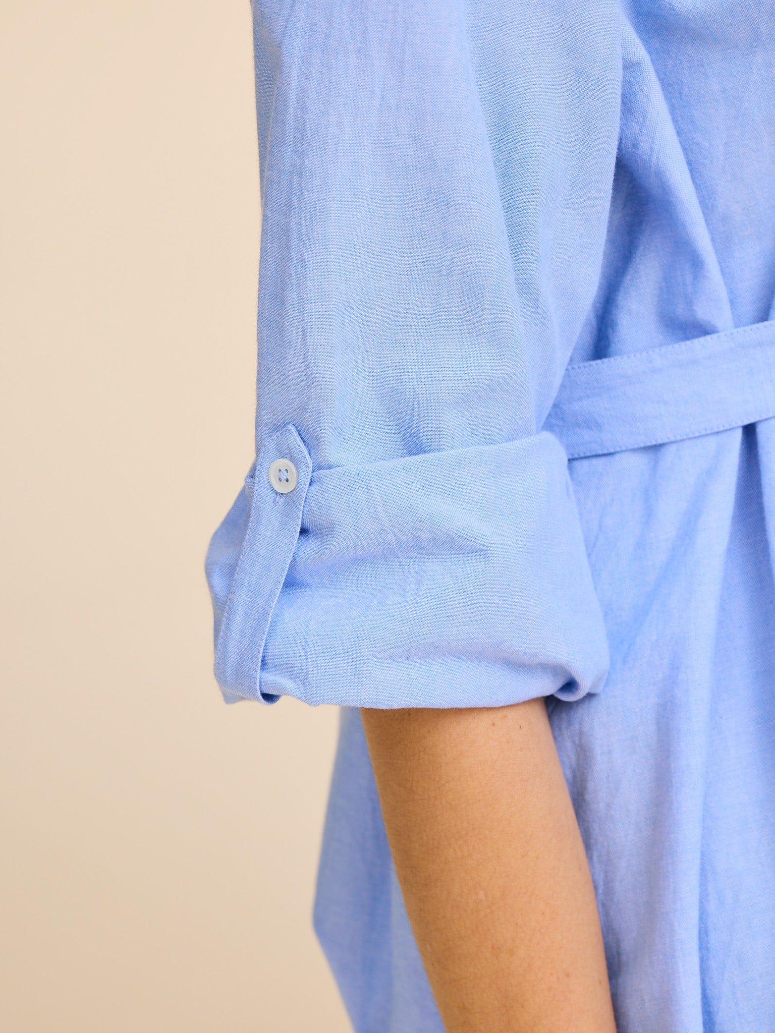 Noa Dress in Blue Oxford
