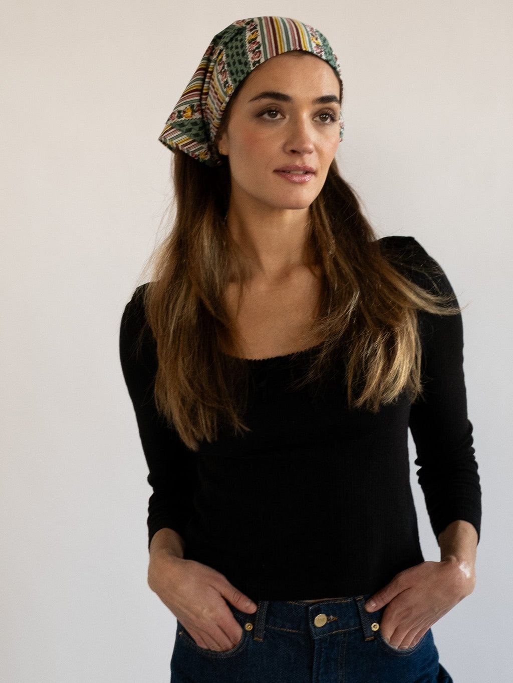 Bridgette Bandana in Rose Stripe