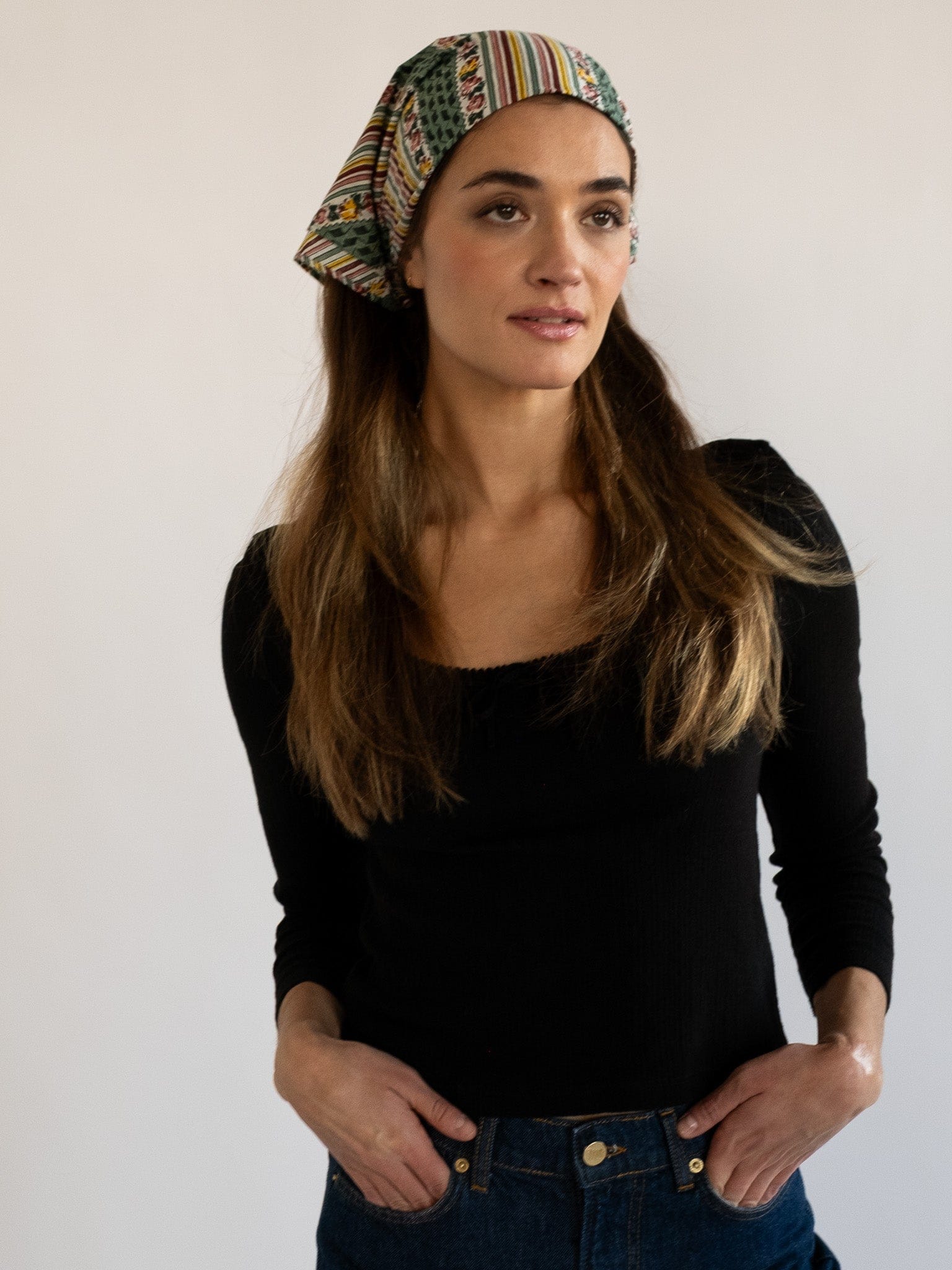 Bridgette Bandana in Rose Stripe