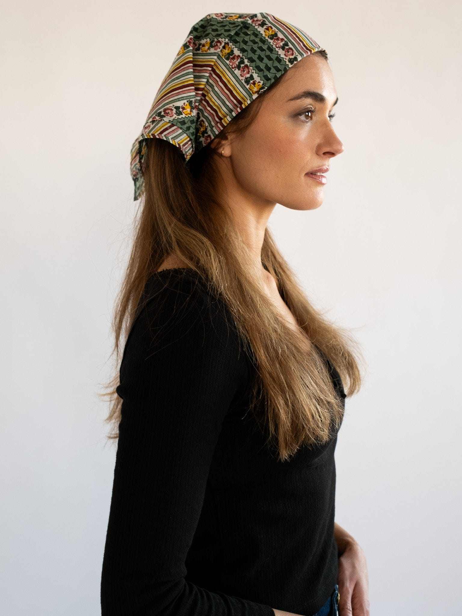Bridgette Bandana in Rose Stripe