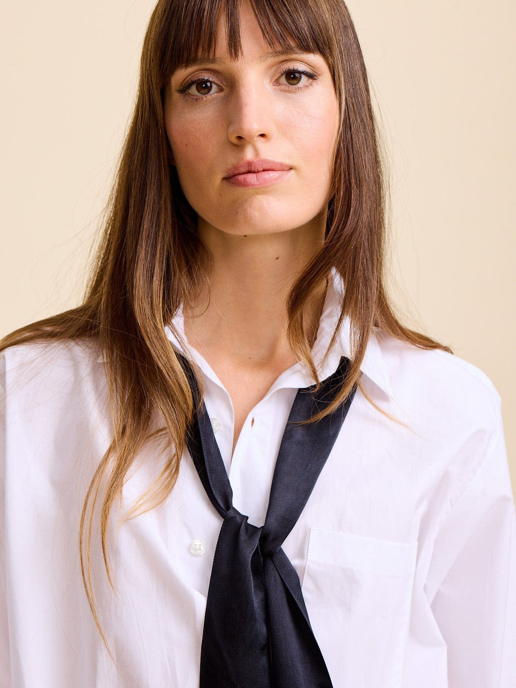 Suki Beaded Scarf in Black
