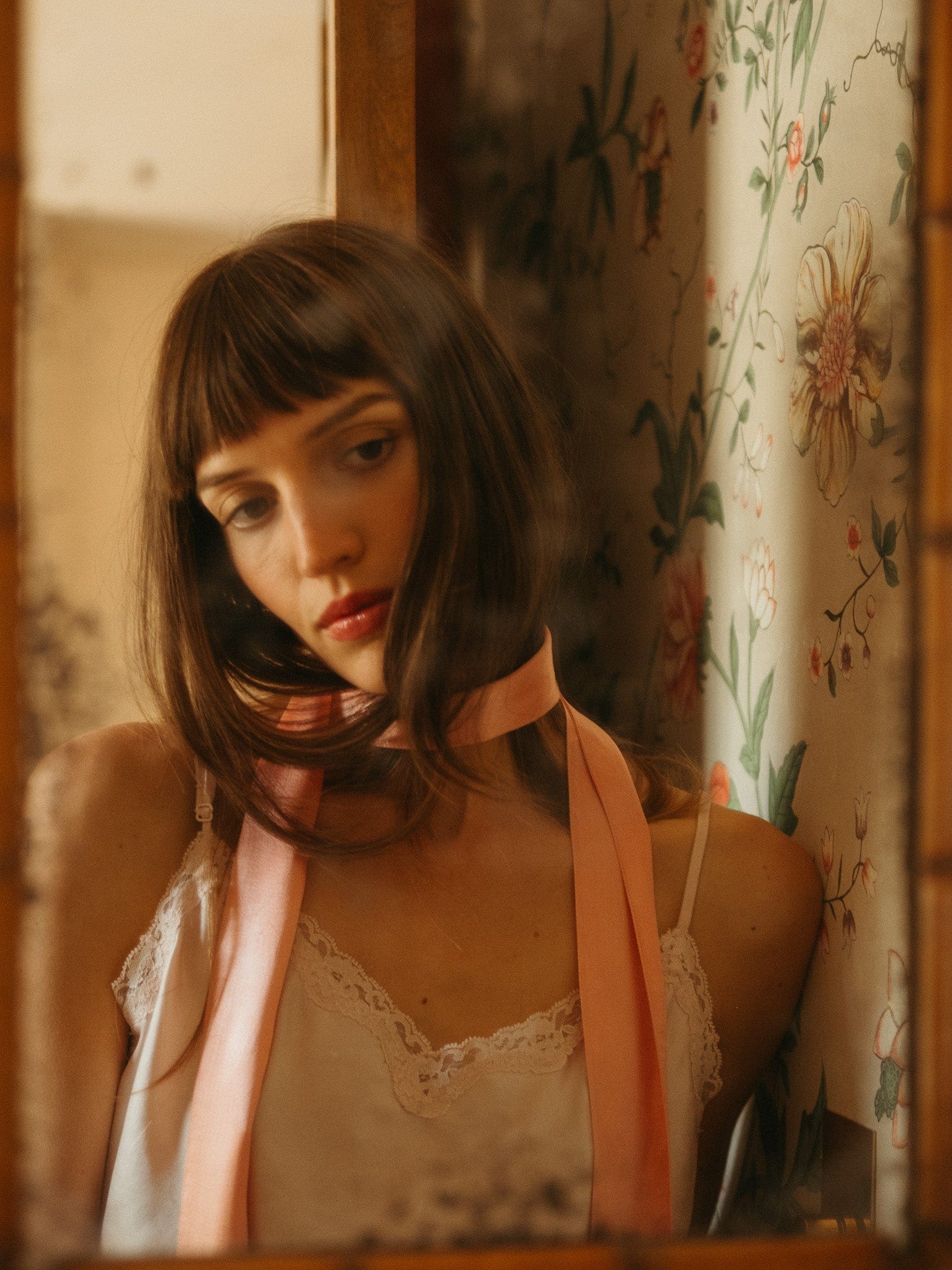 Suki Beaded Scarf in Blush