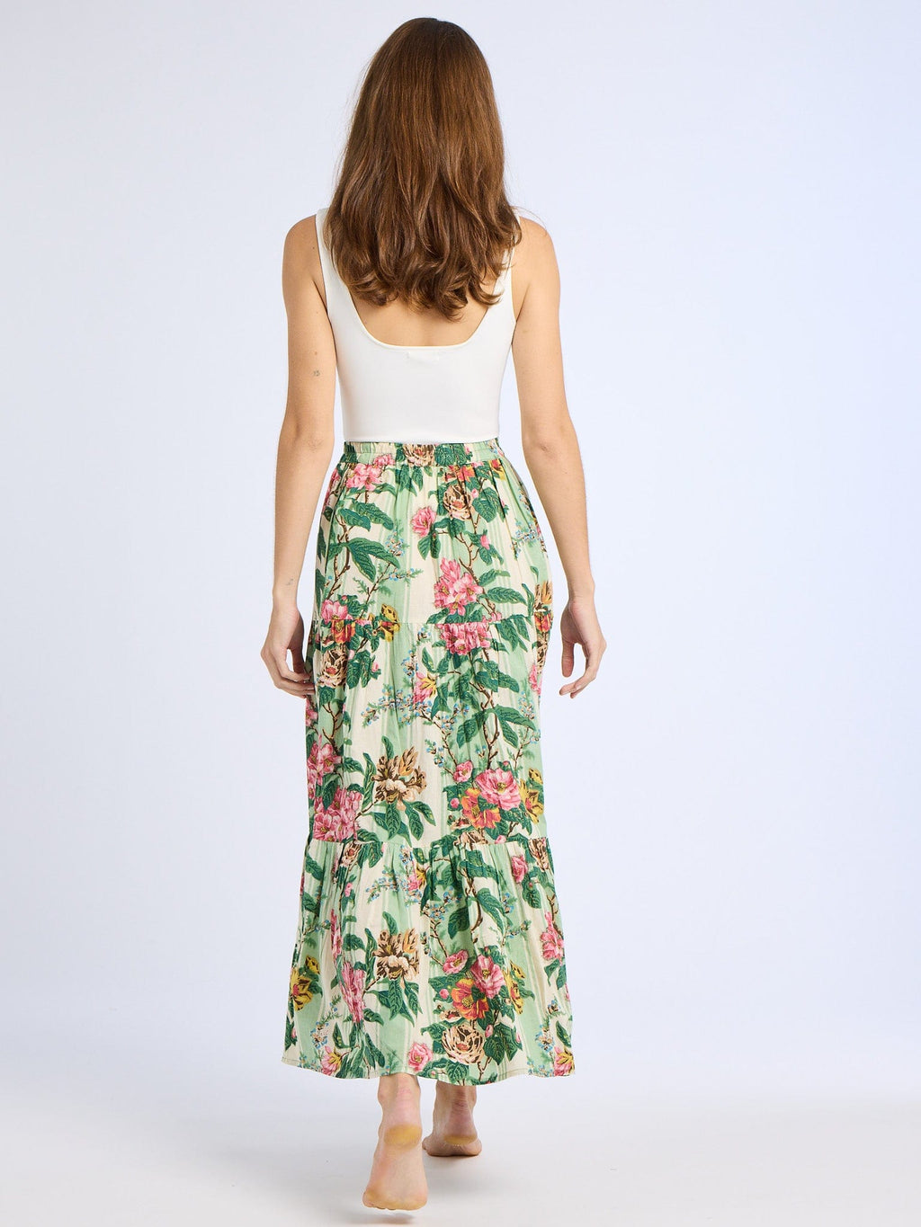 Paola Skirt in Garden Stripe