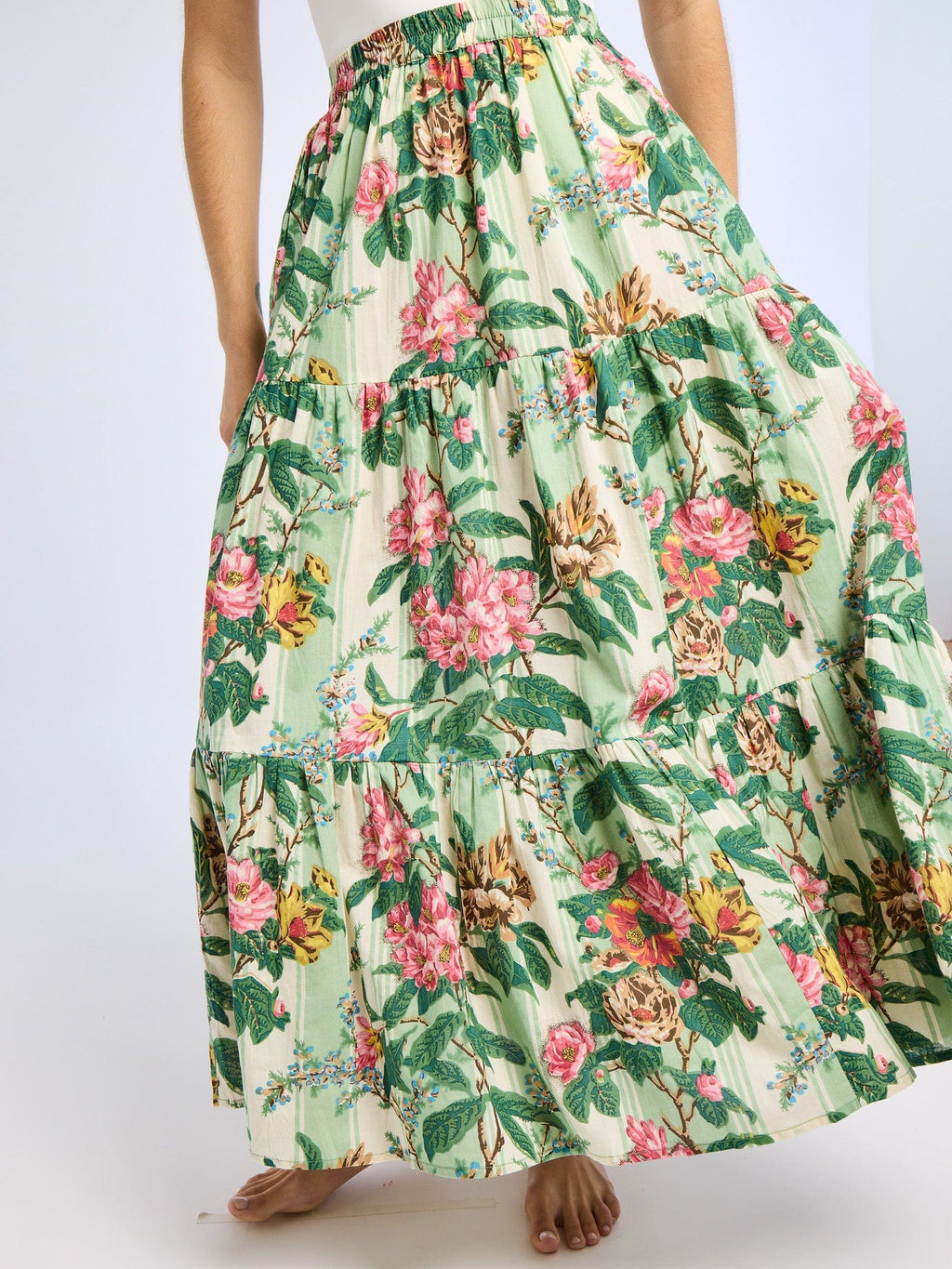 Paola Skirt in Garden Stripe