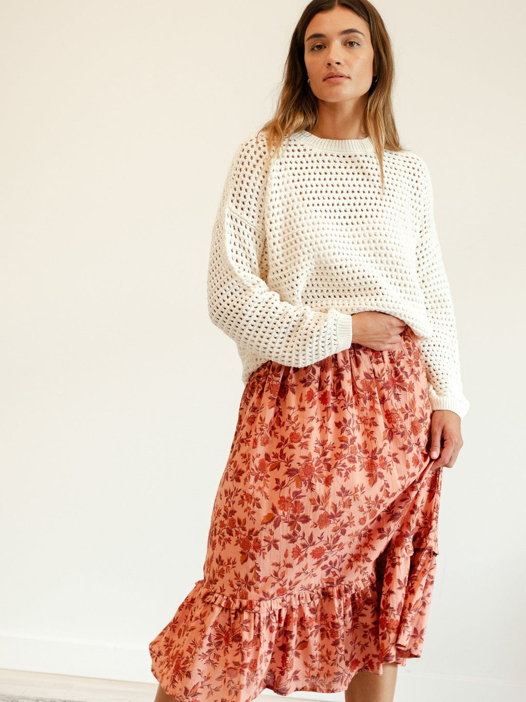 Parker Skirt in Peach Montmartre