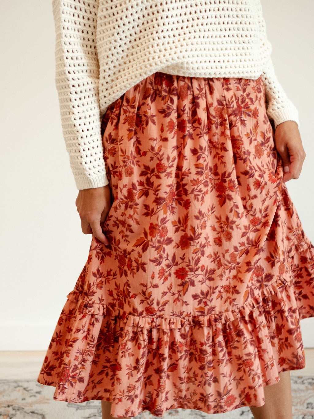 Parker Skirt in Peach Montmartre