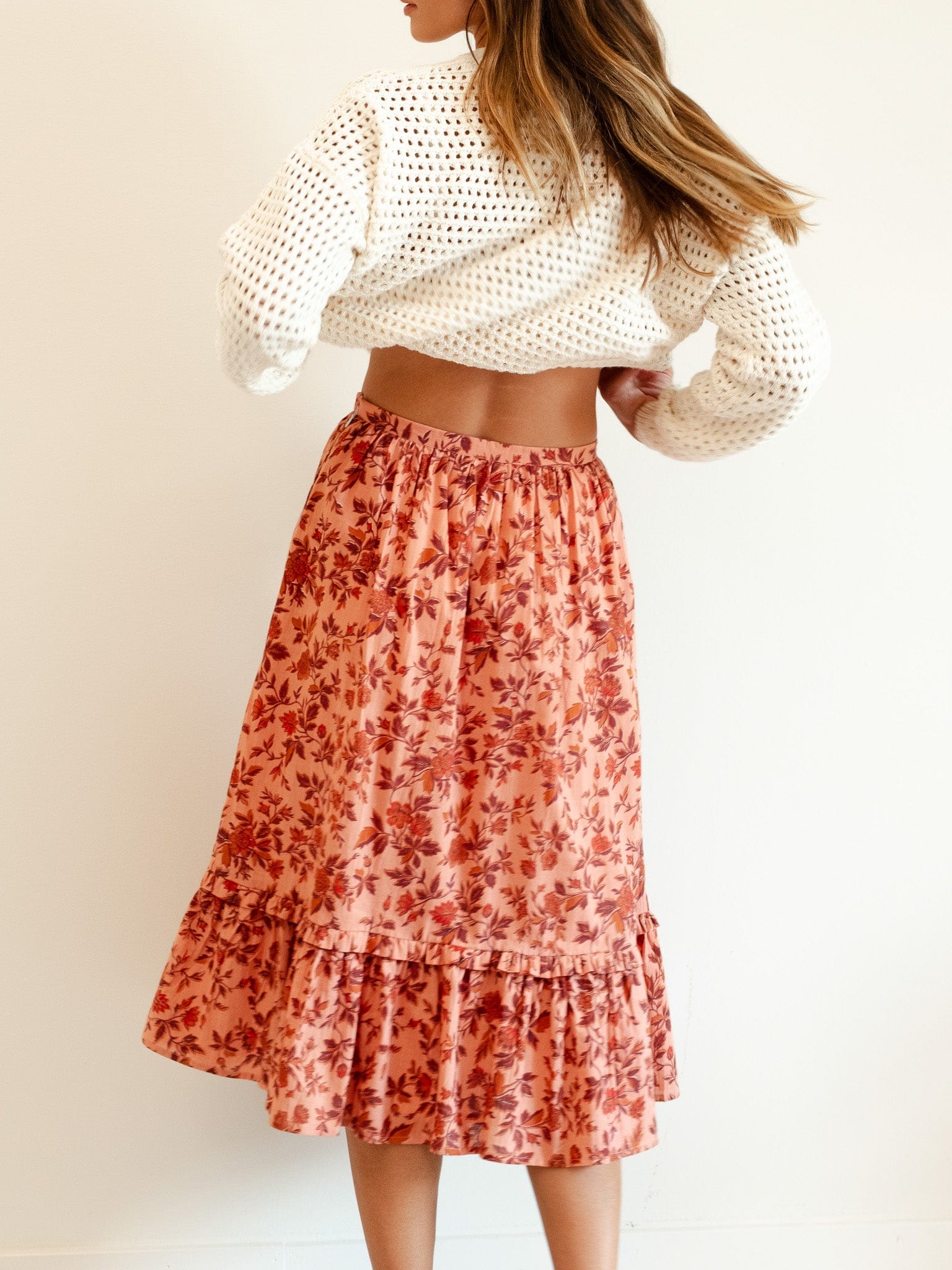 Parker Skirt in Peach Montmartre