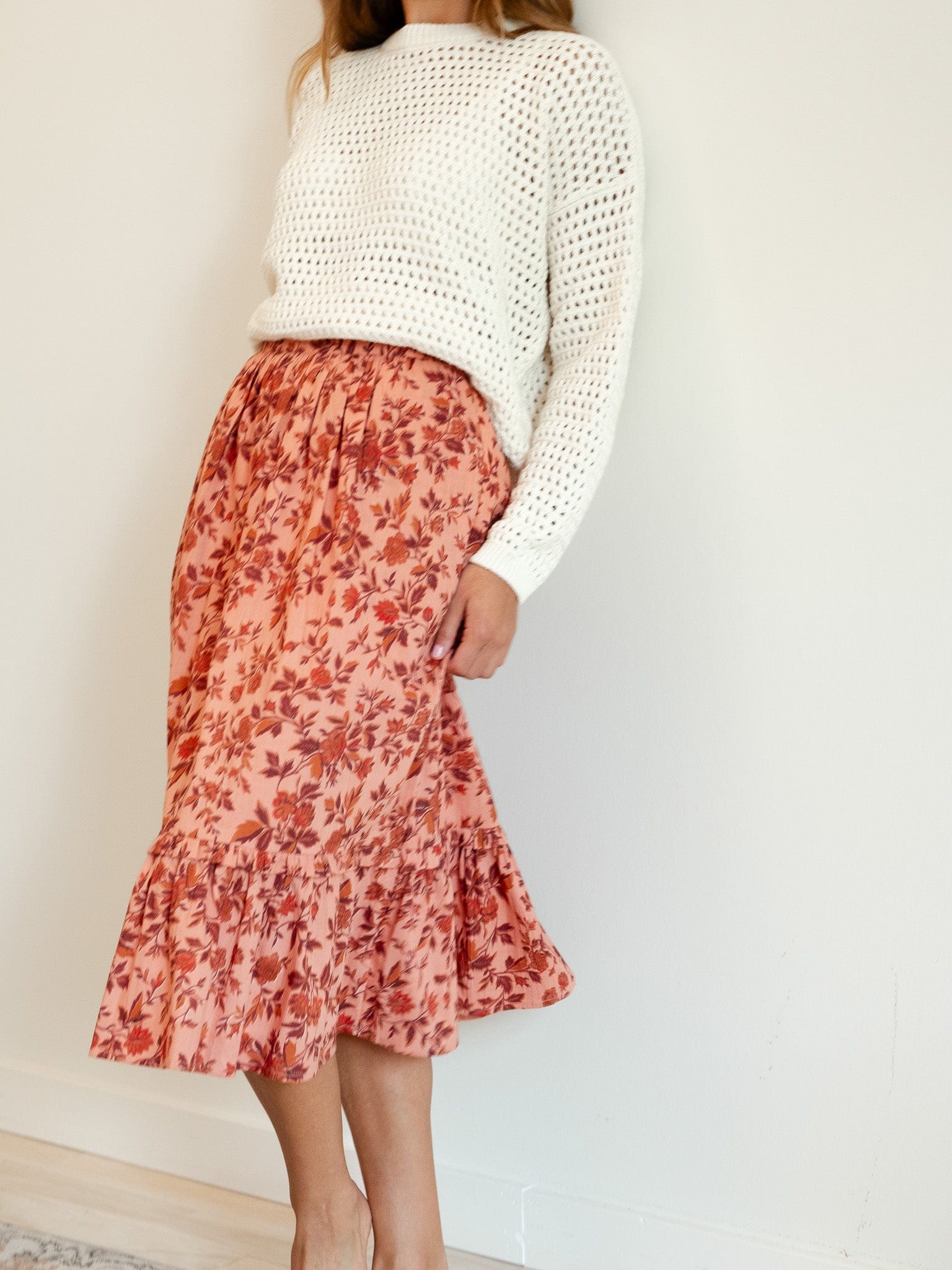 Parker Skirt in Peach Montmartre