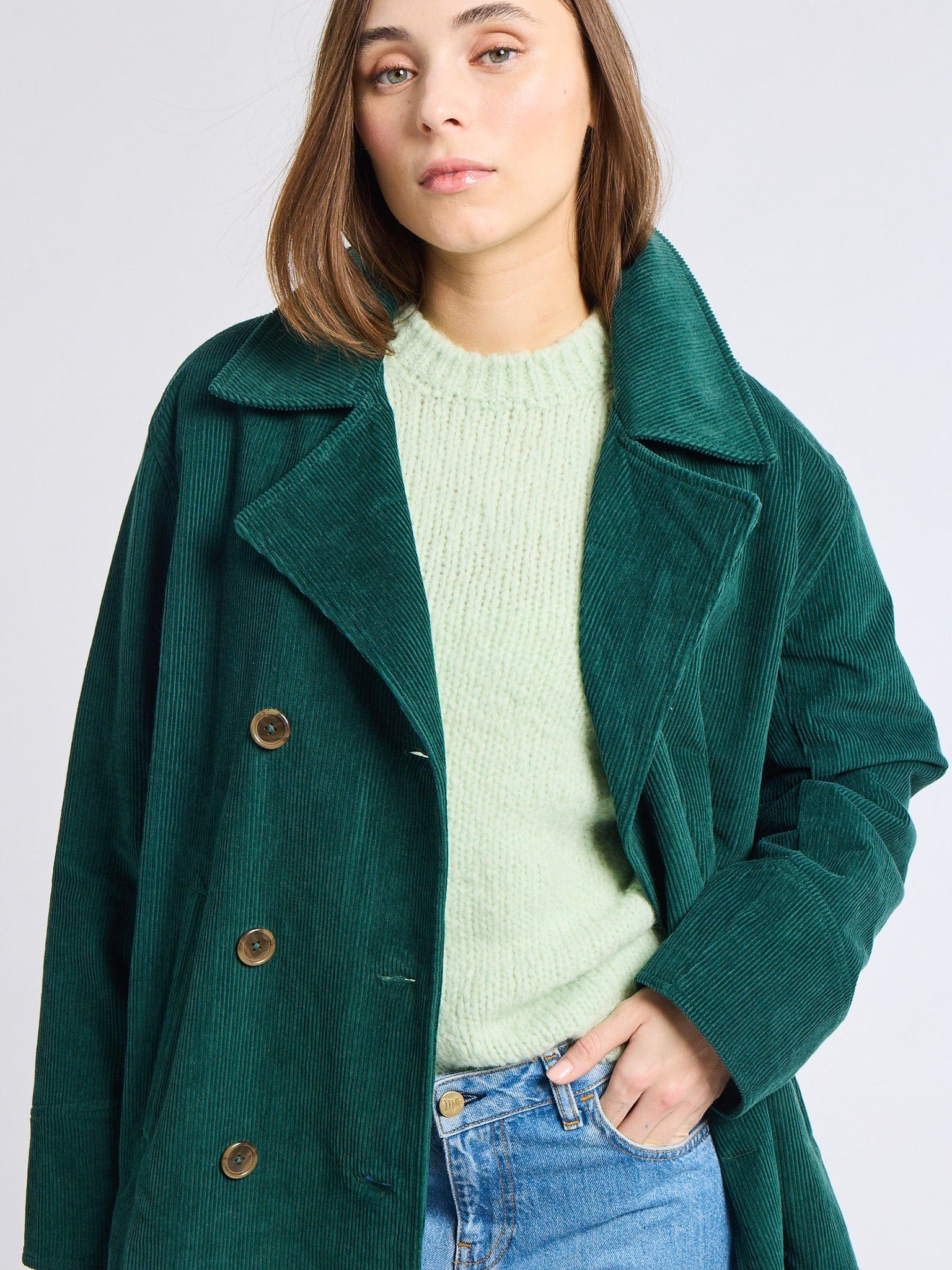 Ricky Peacoat in Spruce Cord