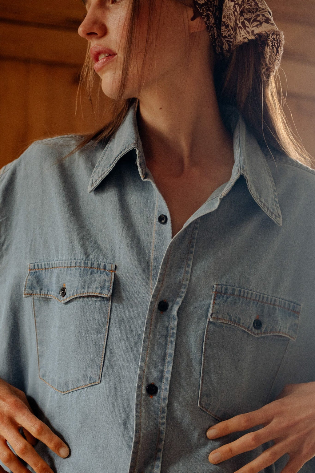 River Top in Vintage Denim