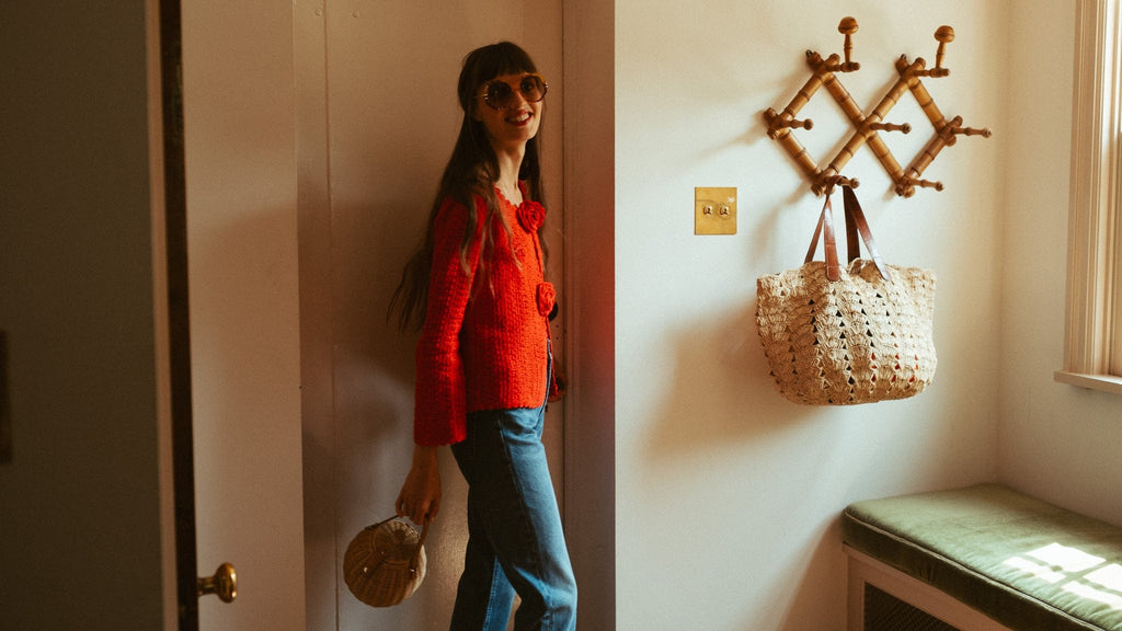 Rosita Cardigan in Scarlet