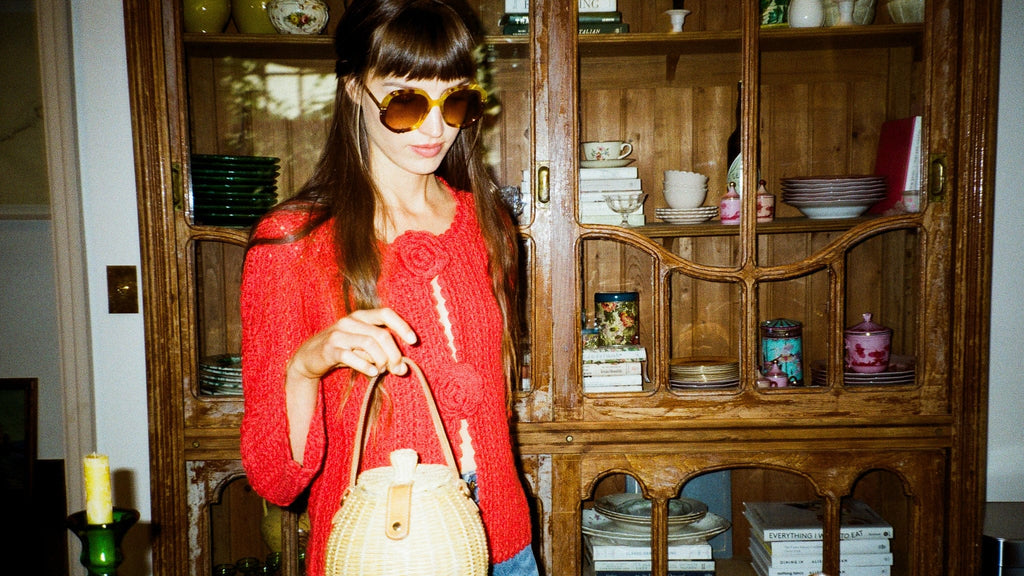 Rosita Cardigan in Scarlet