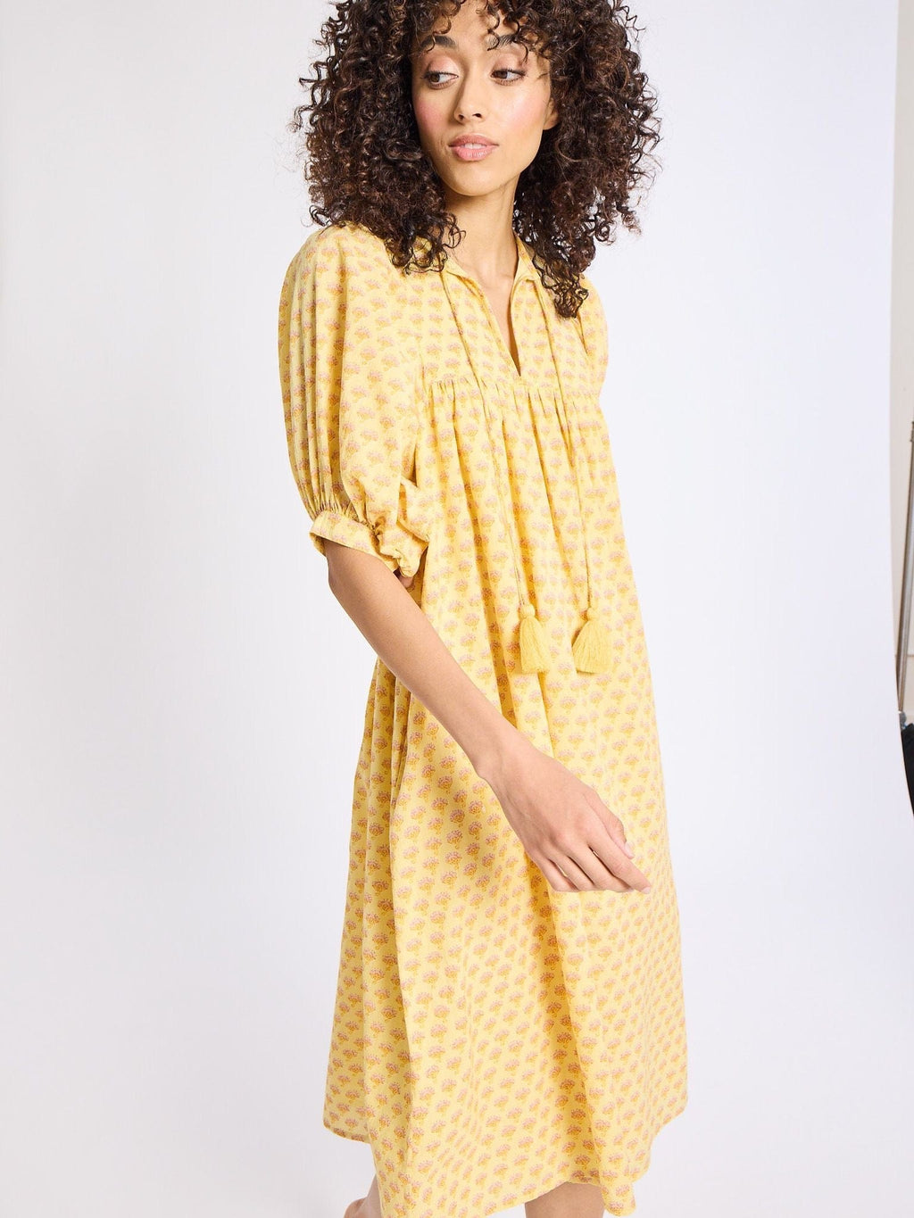 Saffron Dress in Buttercup