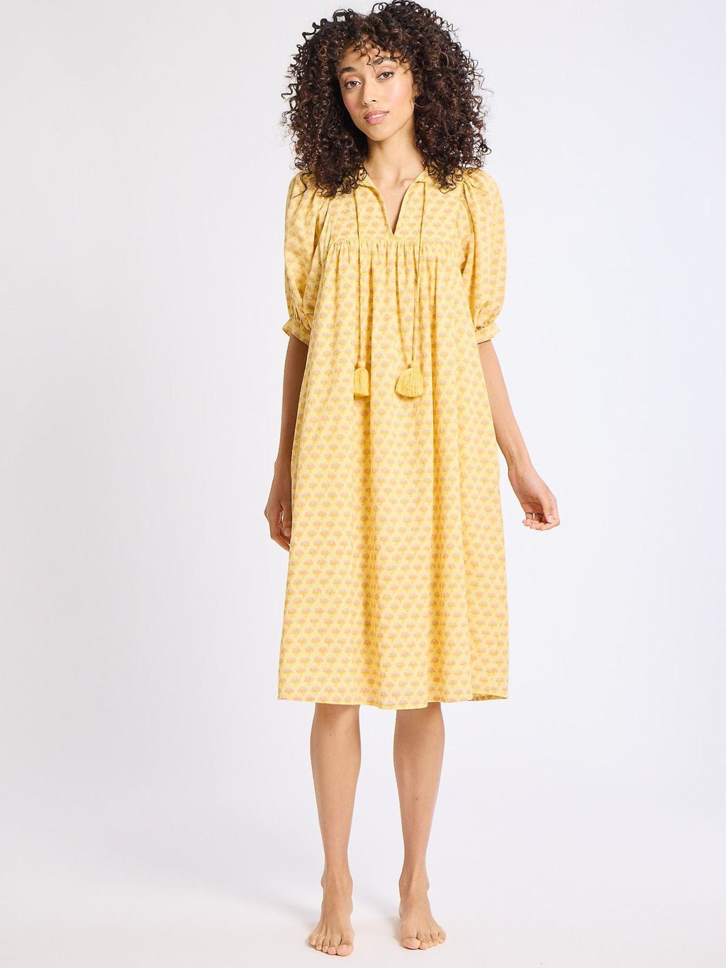 Saffron Dress in Buttercup