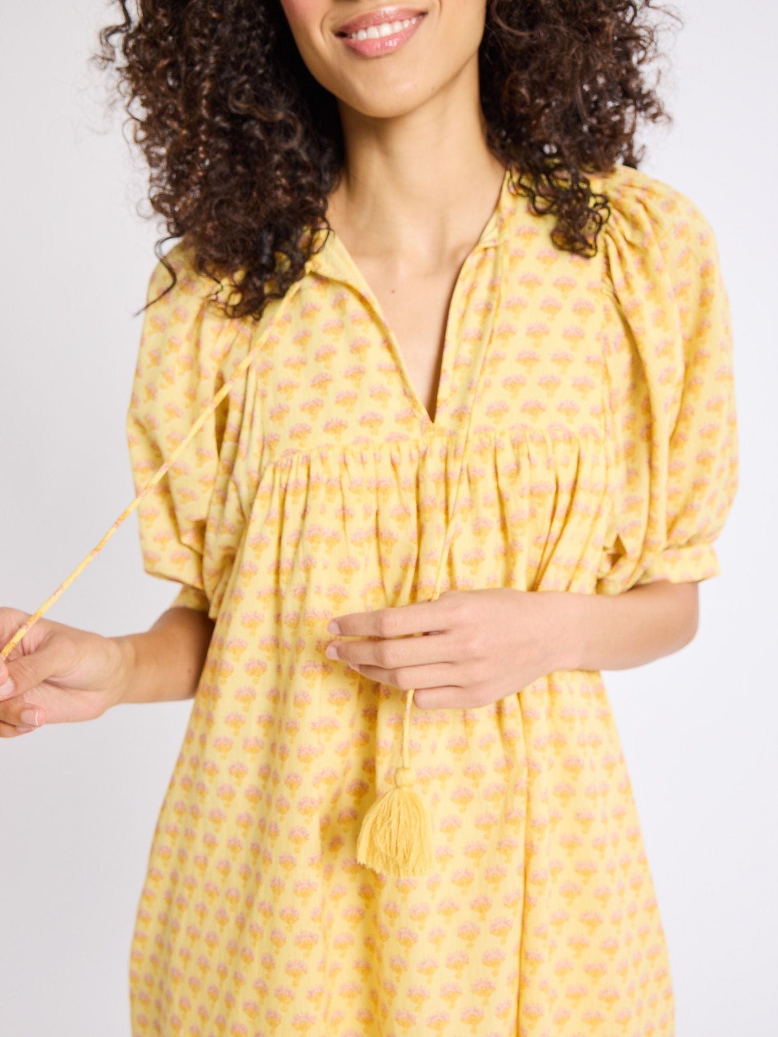Saffron Dress in Buttercup