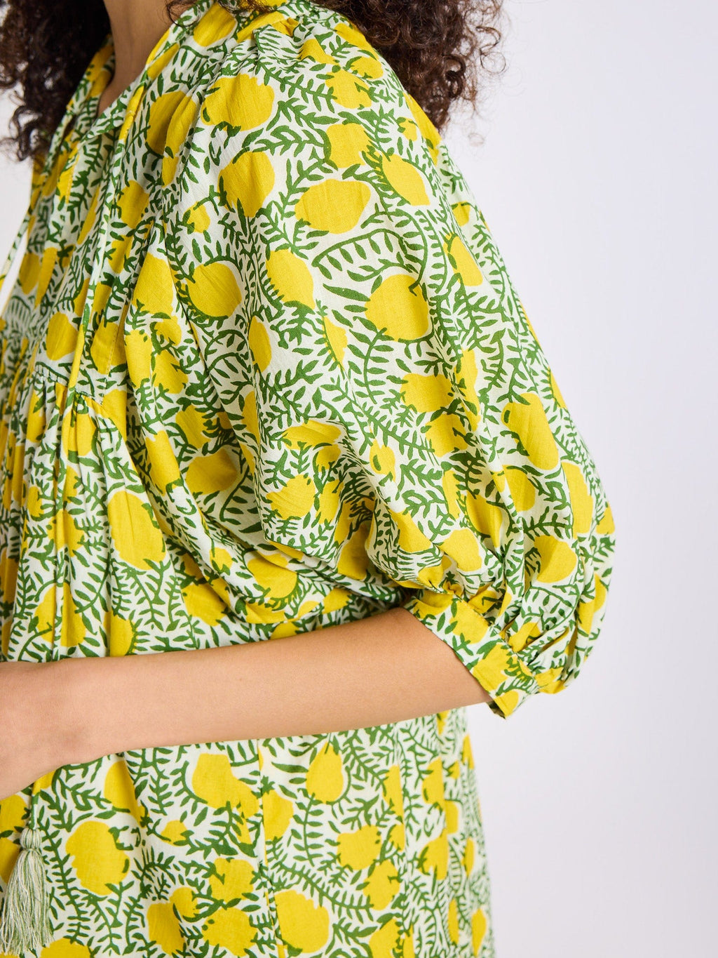 Saffron Dress in Lemons