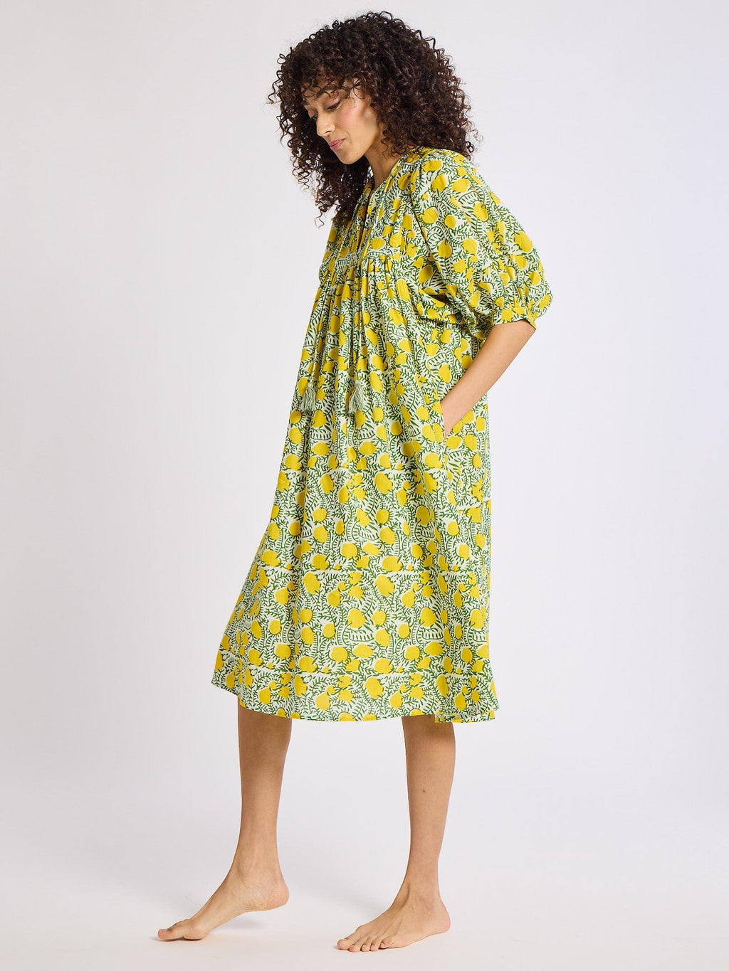 Saffron Dress in Lemons