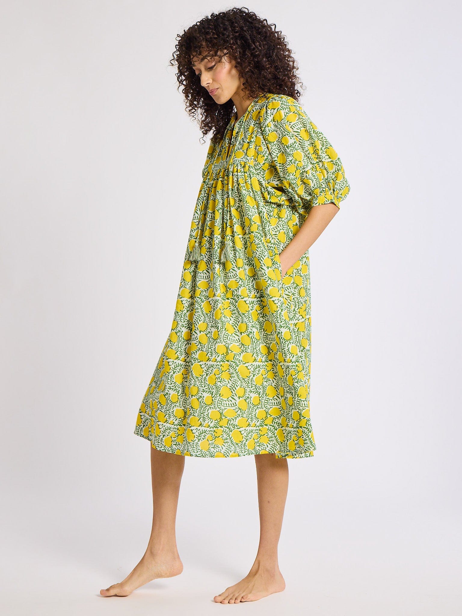 Saffron Dress in Lemons