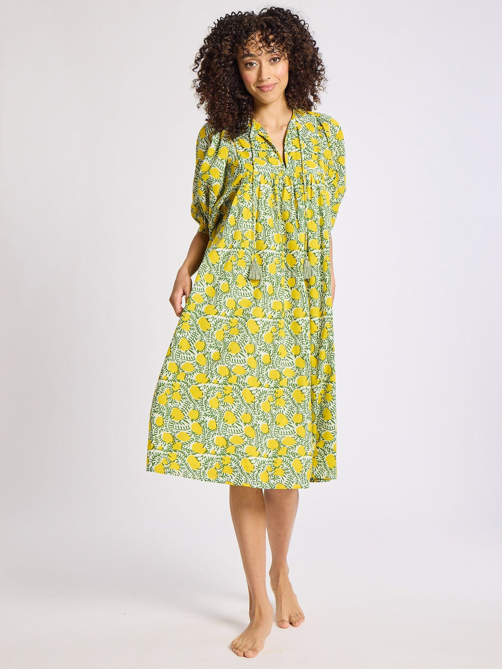 Saffron Dress in Lemons