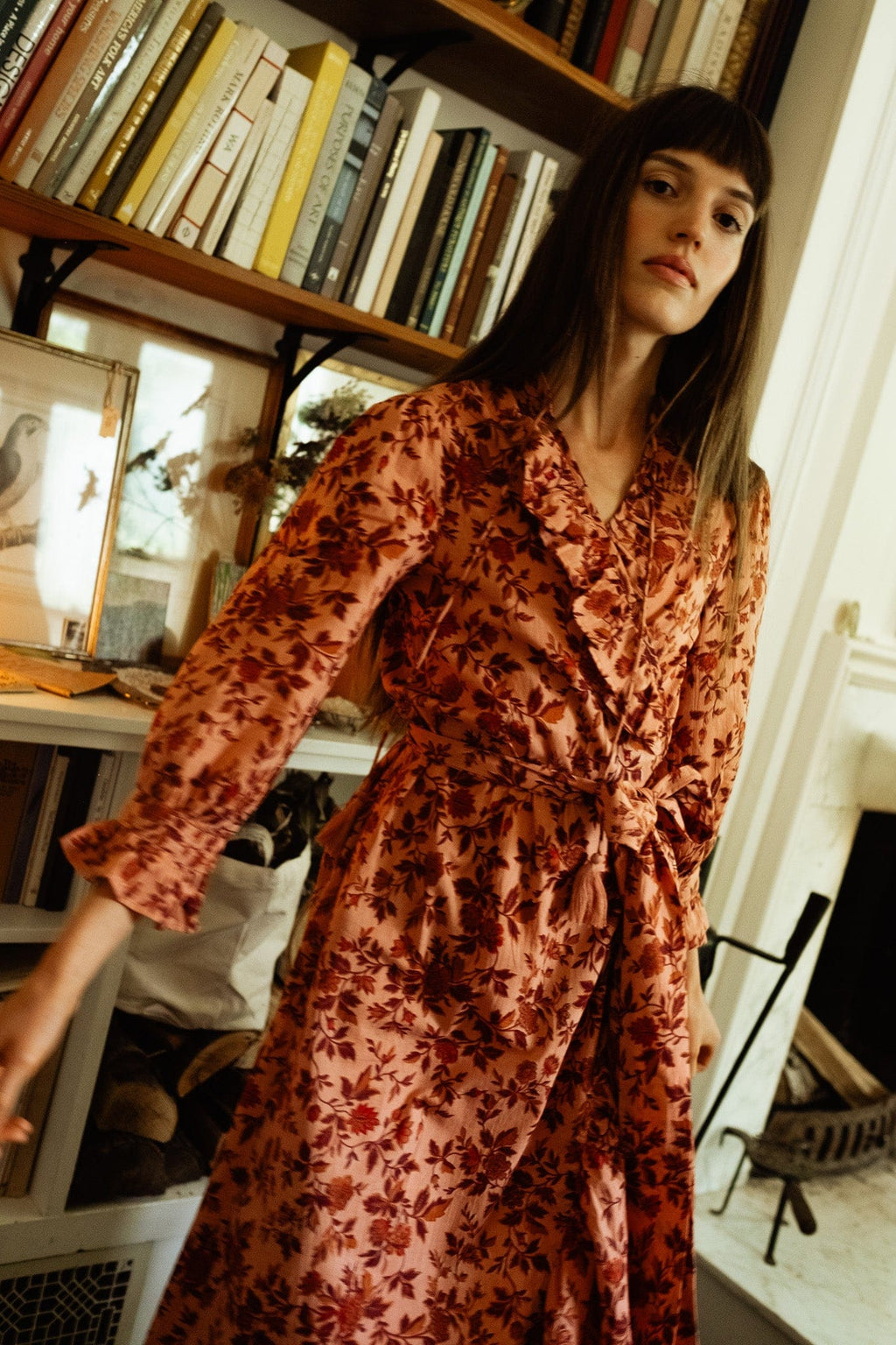 Simone Dress in Peach Montmartre