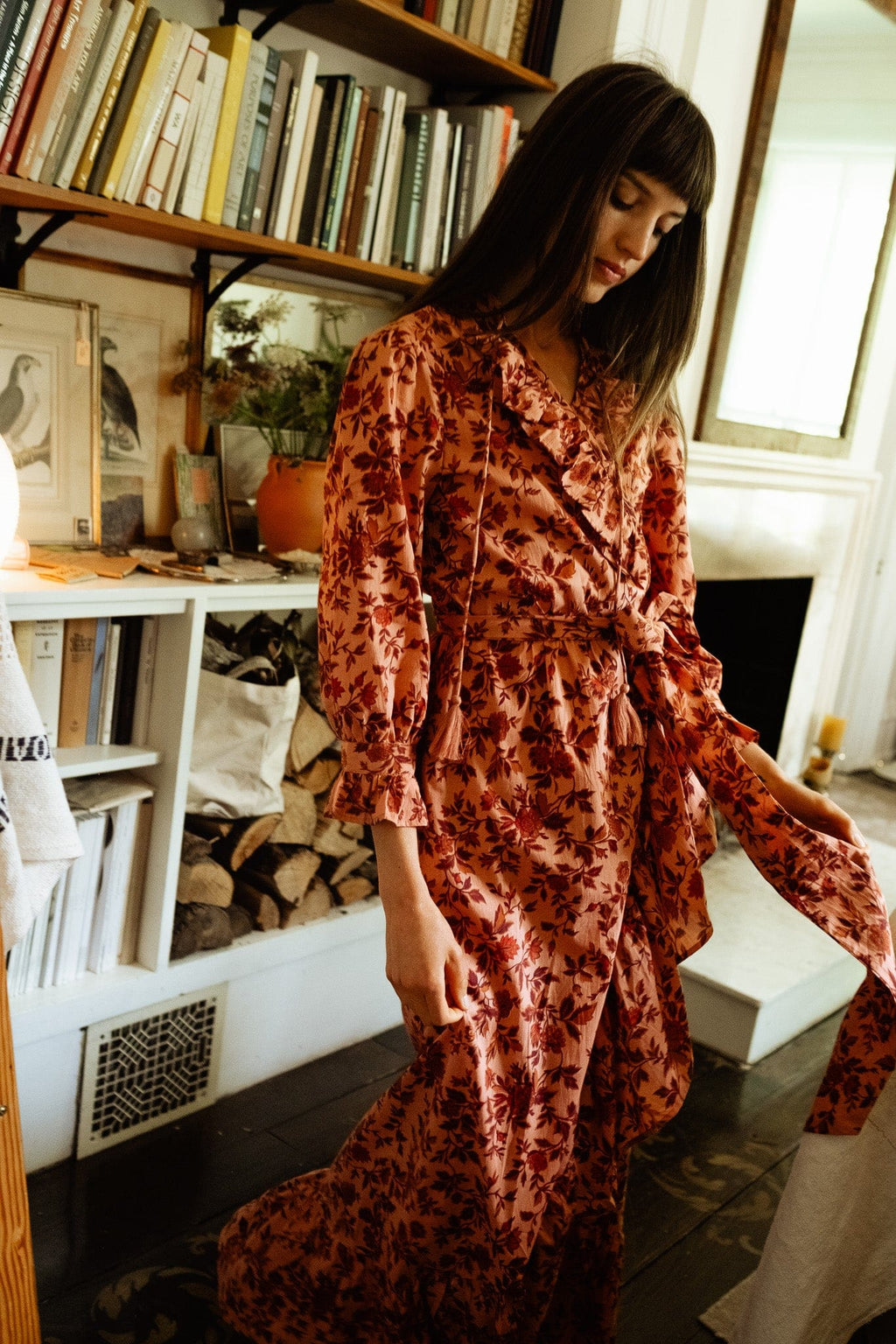 Simone Dress in Peach Montmartre