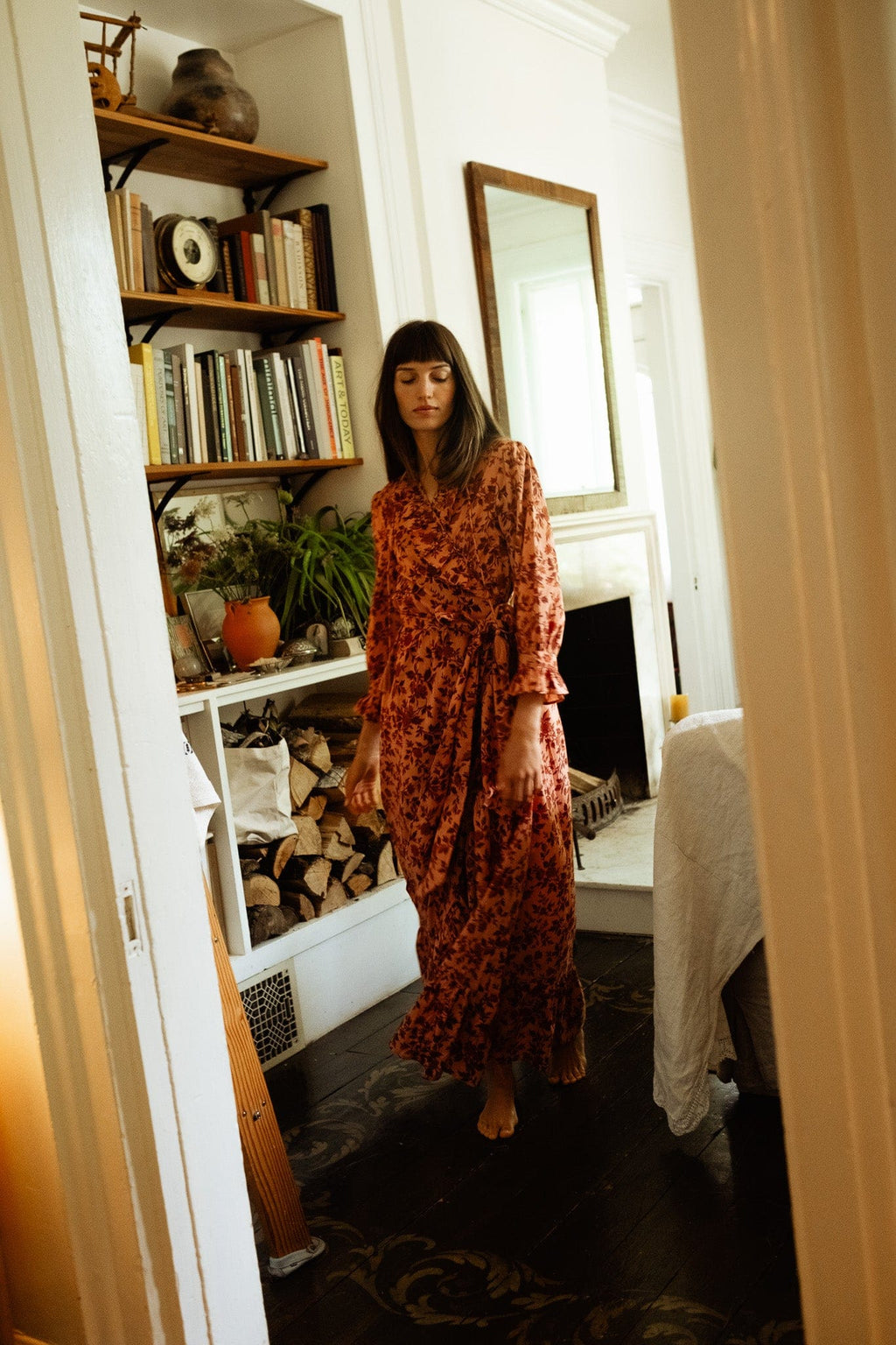 Simone Dress in Peach Montmartre
