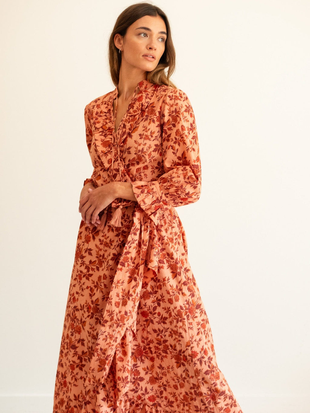 Simone Dress in Peach Montmartre