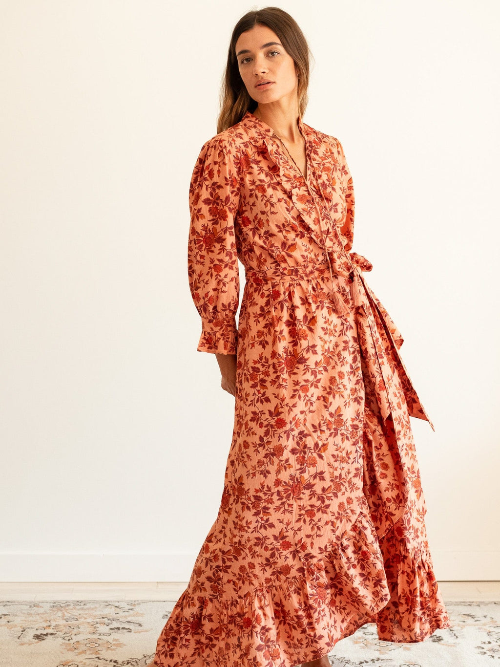 Simone Dress in Peach Montmartre