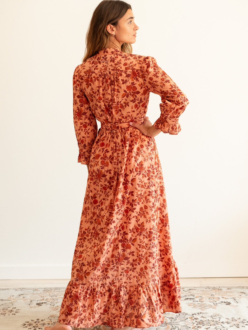 Simone Dress in Peach Montmartre