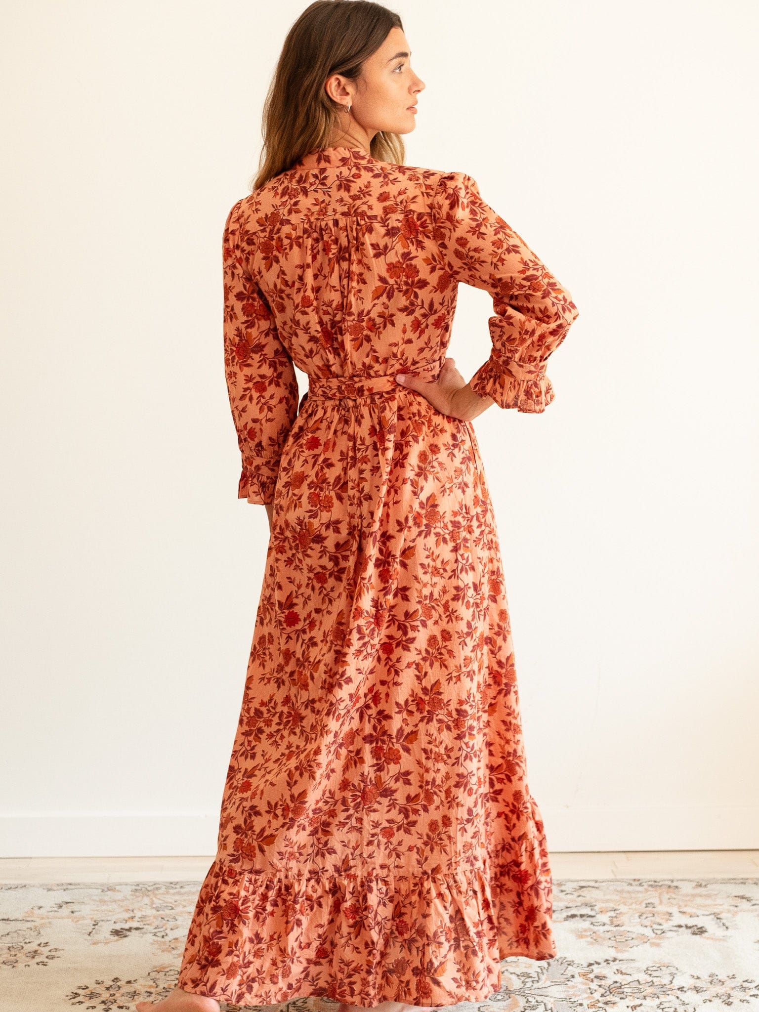 Simone Dress in Peach Montmartre