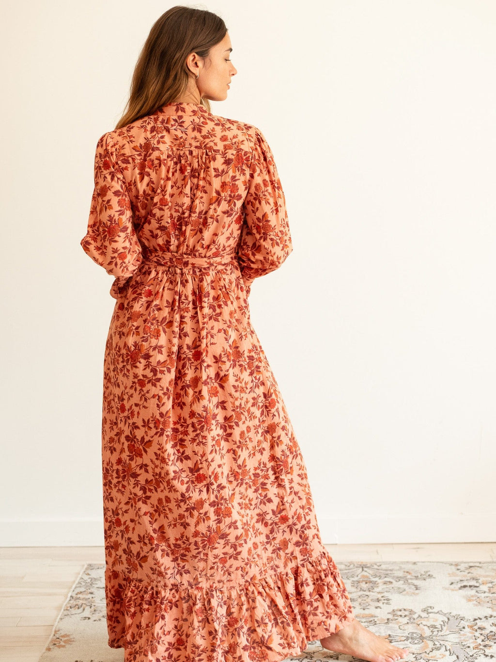 Simone Dress in Peach Montmartre