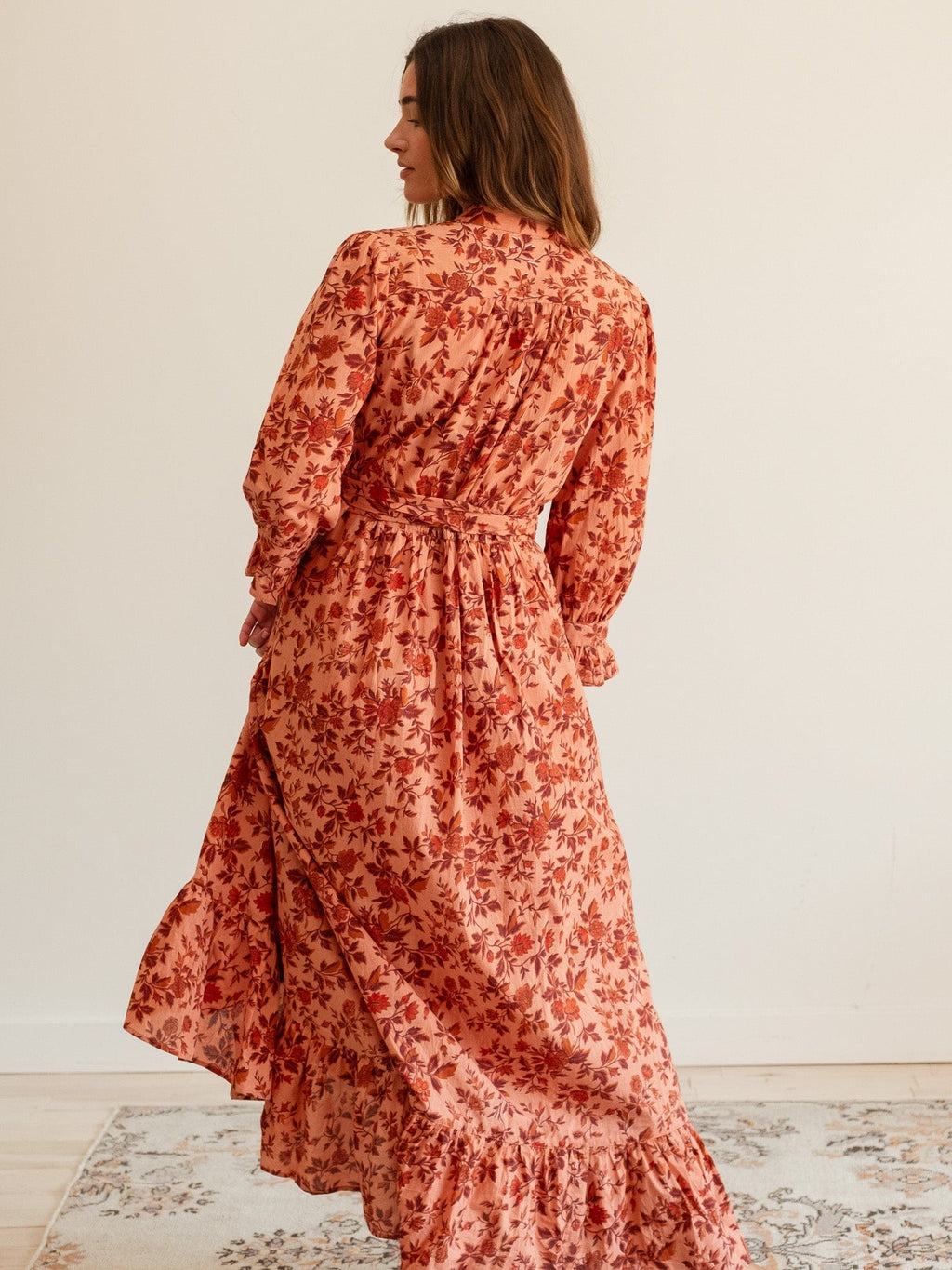 Simone Dress in Peach Montmartre