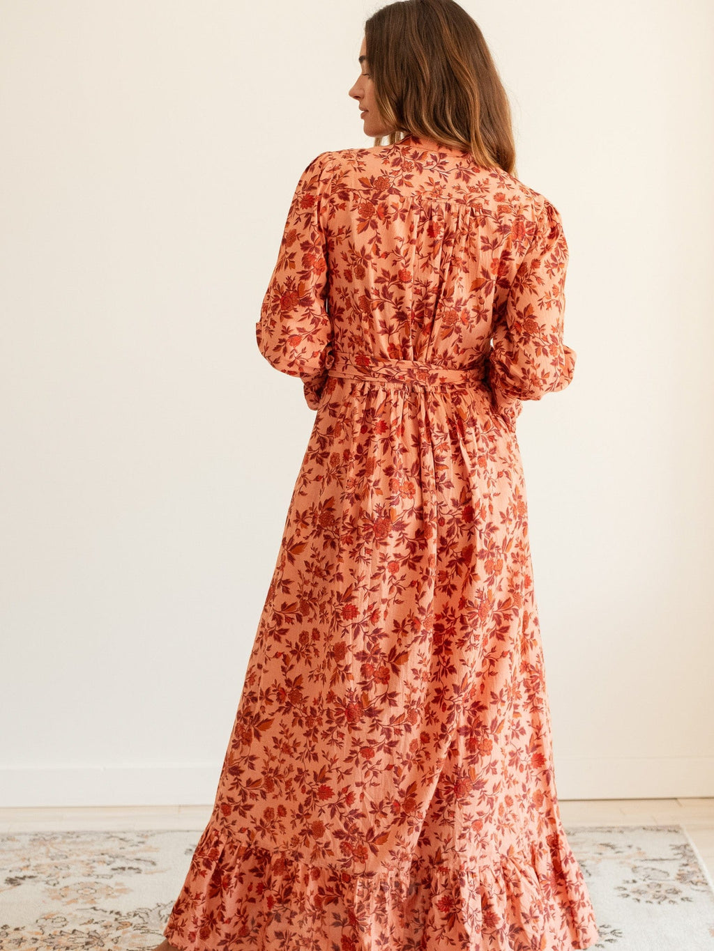 Simone Dress in Peach Montmartre