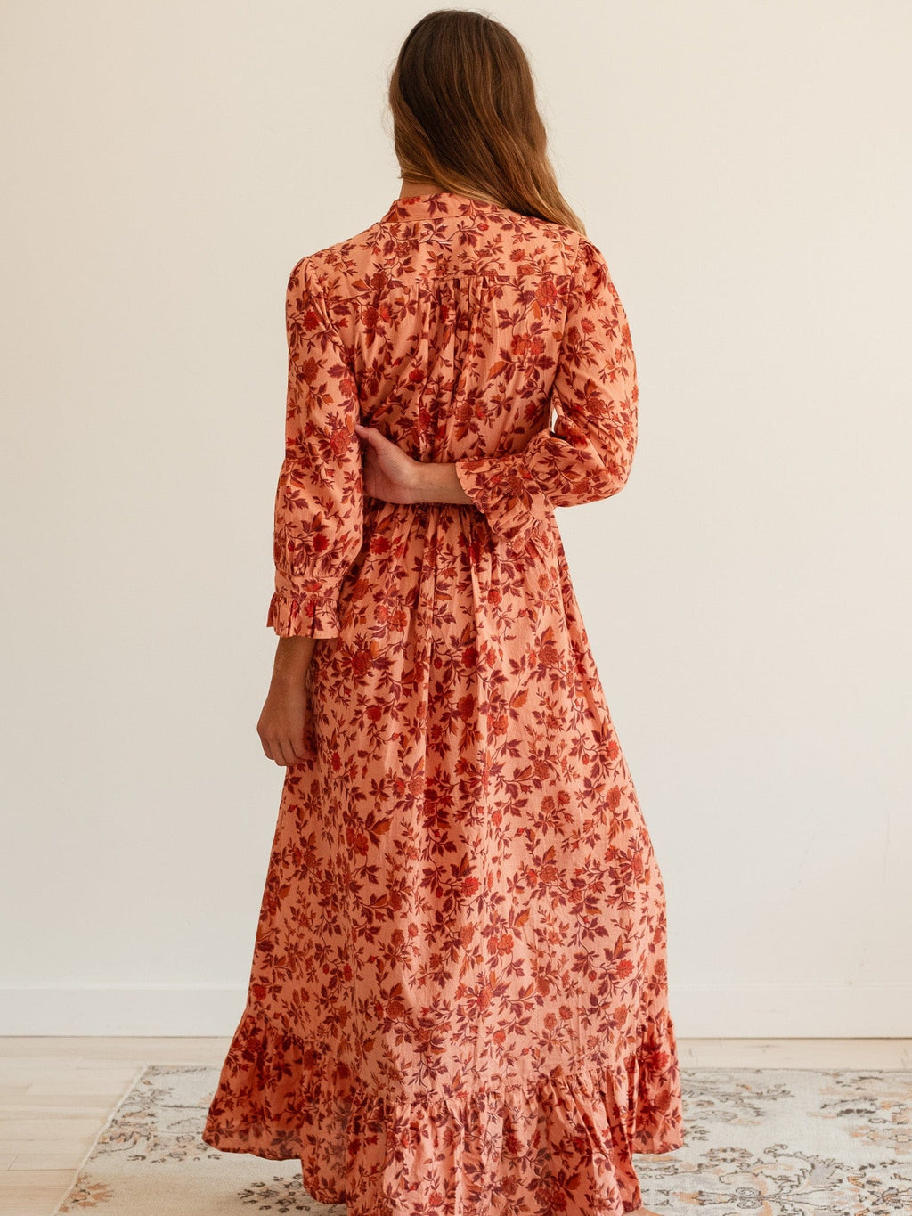 Simone Dress in Peach Montmartre