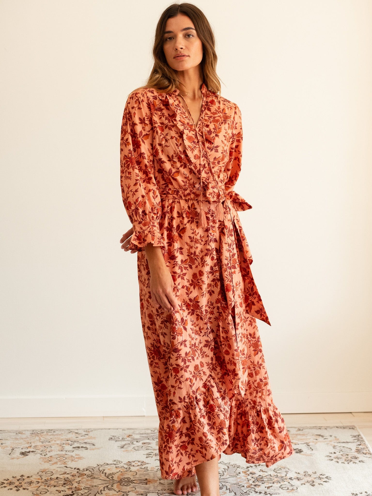 Simone Dress in Peach Montmartre