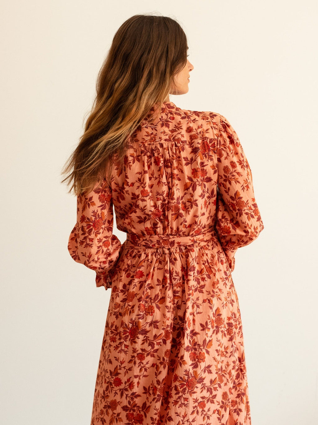 Simone Dress in Peach Montmartre