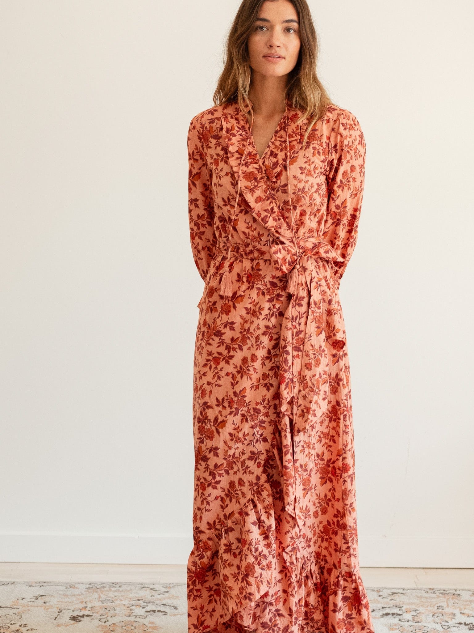 Simone Dress in Peach Montmartre